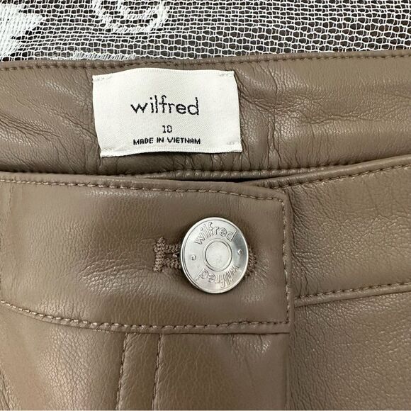 Aritzia Wilfred Melina Straight Leg Vegan Leather Pant Sz 10 - Picture 4 of 14